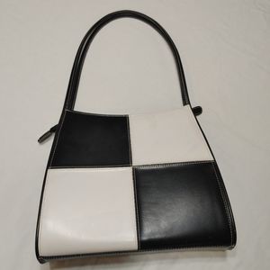 Black and White Color Block Purse